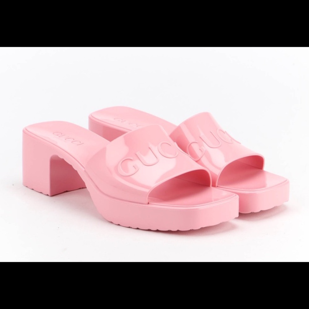 New Gucci Rubber Sandal 38